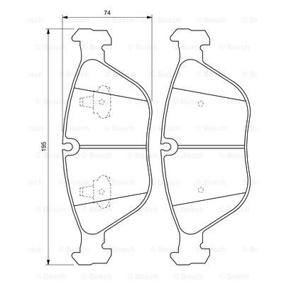 Слика на плочки BOSCH 0 986 424 649 за VW Golf 4 (1J1) 1.9 SDI - 68 коњи дизел