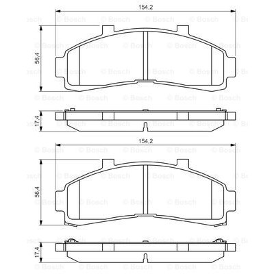 Слика на плочки BOSCH 0 986 424 656 за Ford Explorer (u2) V6 - 204 коњи бензин