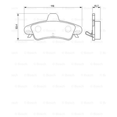 Слика на плочки BOSCH 0 986 424 744 за Ford Mondeo 2 (BAP) 1.6 i - 90 коњи бензин