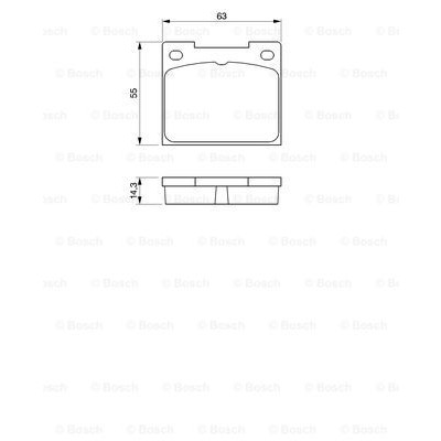 Слика на плочки BOSCH 0 986 460 881 за Volvo 240 Estate (P245) 2.0 - 136 коњи бензин