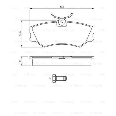 Слика на плочки BOSCH 0 986 460 941 за VW Transporter T4 Box 1.9 D - 60 коњи дизел