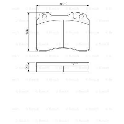 Слика на плочки BOSCH 0 986 460 966 за Mercedes CLK (c208) 430 (208.370) - 279 коњи бензин