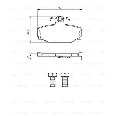 Слика на плочки BOSCH 0 986 460 995 за Volvo S90 Saloon 2.5 - 179 коњи бензин