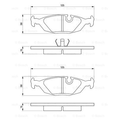 Слика на плочки BOSCH 0 986 460 996 за Volvo 440K (445) 1.9 Turbo-Diesel - 90 коњи дизел