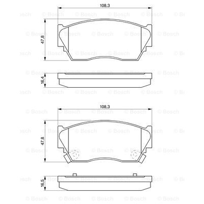 Слика на плочки BOSCH 0 986 460 997 за Nissan 100NX (B13) 1.6 - 112 коњи бензин