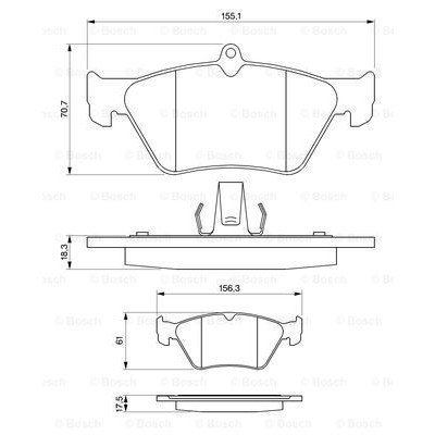 Слика на плочки BOSCH 0 986 461 129 за Saab 900 II Convertible 2.0 -16 Turbo - 185 коњи бензин