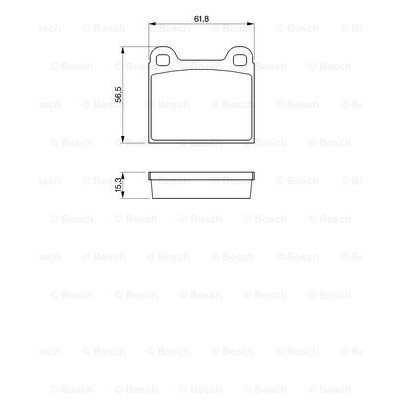 Слика на плочки BOSCH 0 986 462 282 за VW Passat 2 Sedan (B2,32b) 1.6 D - 54 коњи дизел