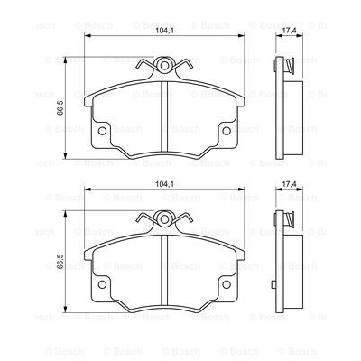 Слика на плочки BOSCH 0 986 468 380 за Fiat Palio 178bx 1.8 Flex - 114 коњи Бензин/Етанол