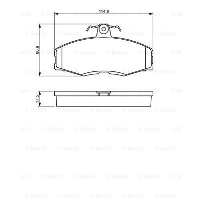 Слика на плочки BOSCH 0 986 468 613 за Skoda Favorit Forman (785) 1.3 (136) - 61 коњи бензин