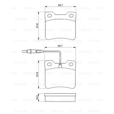 Слика на плочки BOSCH 0 986 494 000 за Mercedes Vito BUS (638) 110 CDI 2.2 (638.194) - 102 коњи дизел