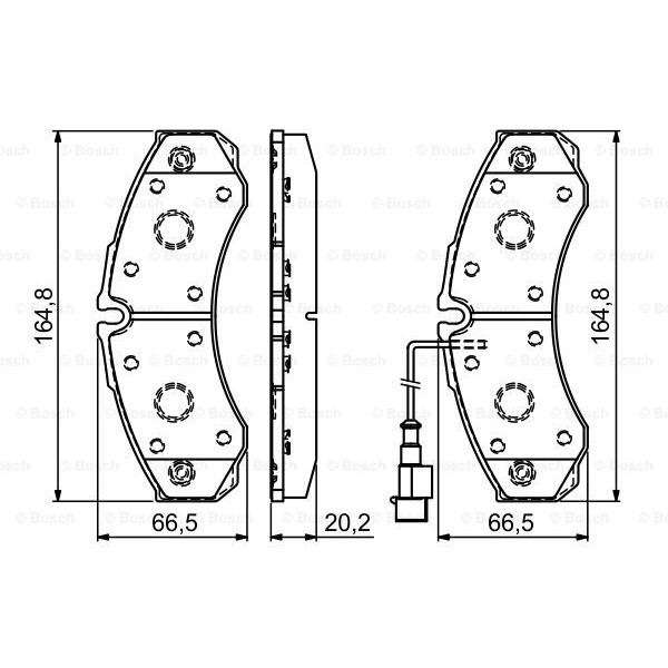 Слика на плочки BOSCH 0 986 494 239 за камион Iveco Daily 2 Bus Box 65 C 14 - 136 коњи дизел