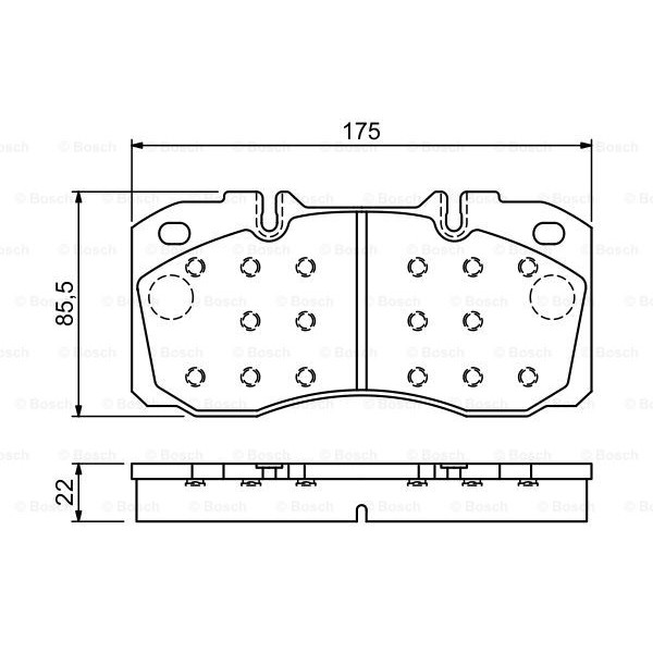 Слика на плочки BOSCH 0 986 494 257 за камион Iveco Daily 2006 Platform 65C17, 65C17 /P - 170 коњи дизел