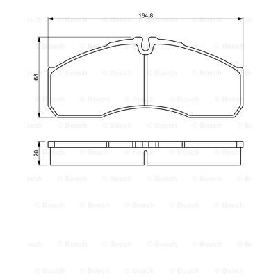 Слика на плочки BOSCH 0 986 494 266 за камион Iveco Daily 2 Bus Box 65 C 14 - 136 коњи дизел