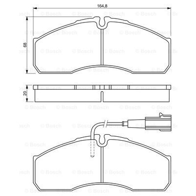 Слика на плочки BOSCH 0 986 494 278 за камион Renault Maxity 110.28 - 110 коњи дизел