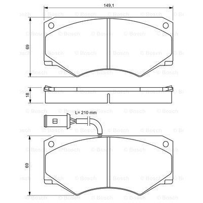 Слика на плочки BOSCH 0 986 494 301 за камион Iveco Daily 1 Box 40-10 4x4 (15214104, 15214111, 15214117, 15215111) - 103 коњи дизел