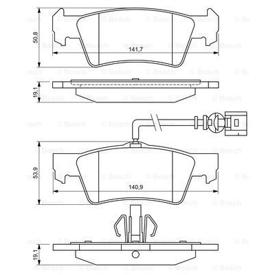 Слика на плочки BOSCH 0 986 494 309 за VW Multivan 5 1.9 TDI - 84 коњи дизел