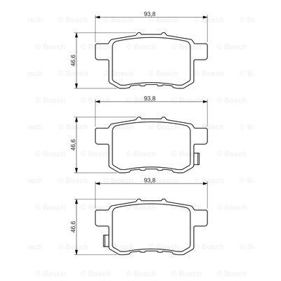 Слика на плочки BOSCH 0 986 494 338 за Honda Accord 9 (CU) 2.4 i - 201 коњи бензин