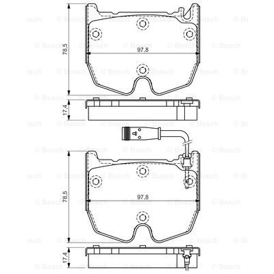 Слика на плочки BOSCH 0 986 494 364 за Mercedes S-class Saloon (w220) S 600 (220.176) - 500 коњи бензин