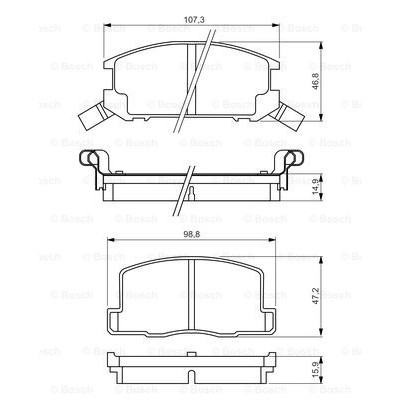 Слика на плочки BOSCH 0 986 494 412 за Toyota MR2 (W1) 1.6 16V (AW11) - 116 коњи бензин