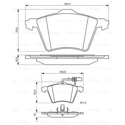 Слика на плочки BOSCH 0 986 494 415 за VW Transporter T4 Box 2.5 TDI Syncro - 102 коњи дизел