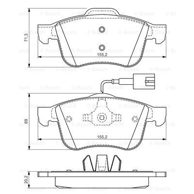 Слика на плочки BOSCH 0 986 494 465 за Alfa Romeo Giulietta (940) 1.4 TB - 163 коњи бензин