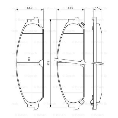 Слика на плочки BOSCH 0 986 494 483 за CHRYSLER 300C Sedan 2.7 - 193 коњи бензин