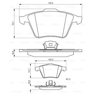 Слика на плочки BOSCH 0 986 494 492 за Volvo V40 Hatchback T4 AWD - 190 коњи бензин