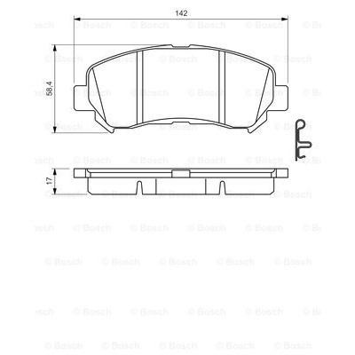 Слика на плочки BOSCH 0 986 494 501 за Nissan X-Trail (T31) 2.0 FWD - 140 коњи бензин