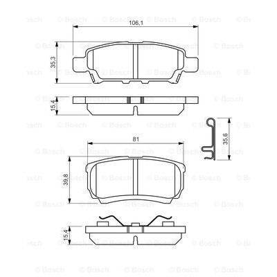 Слика на плочки BOSCH 0 986 494 502 за CHRYSLER CIRRUS 3.5 - 238 коњи бензин