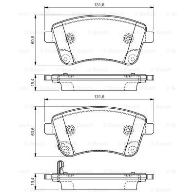 Слика на плочки BOSCH 0 986 494 552 за Kia Venga (YN) 1.6 CRDi 115 - 116 коњи дизел