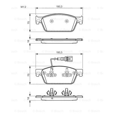 Слика на плочки BOSCH 0 986 494 553 за VW Multivan 5 2.0 BiTDI 4motion - 180 коњи дизел