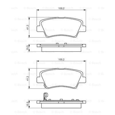 Слика на плочки BOSCH 0 986 494 557 за Hyundai i40 CW 1.6 GDI - 135 коњи бензин