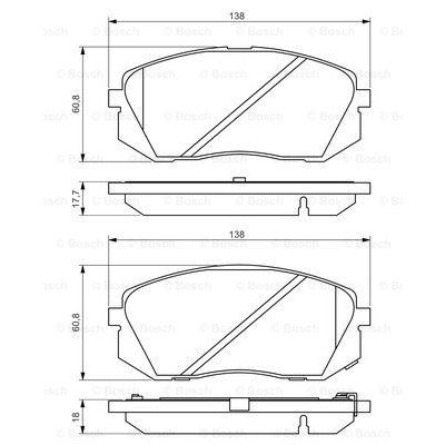 Слика на плочки BOSCH 0 986 494 559 за Hyundai i40 CW 1.7 CRDi - 116 коњи дизел