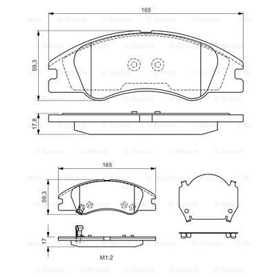 Слика на плочки BOSCH 0 986 494 577 за Kia Cerato Hatchback (LD) 1.6 - 122 коњи бензин