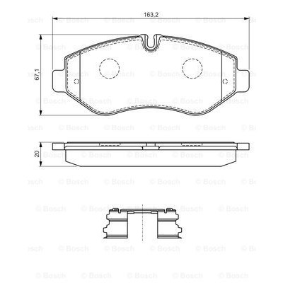 Слика на плочки BOSCH 0 986 494 582 за камион Iveco Daily Box 2006 29L14 C, 29L14 C/P, 29L14 V, 29L14 V/P - 136 коњи дизел