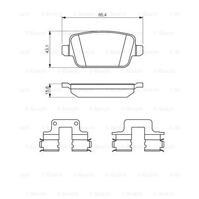 Слика на плочки BOSCH 0 986 494 639 за Ford Mondeo 4 Saloon 2.5 - 220 коњи бензин