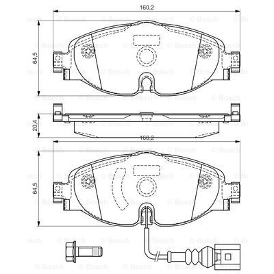 Слика на плочки BOSCH 0 986 494 660 за Skoda Kodiaq (NS7) 2.0 RS Bi-TDI 4x4 - 239 коњи дизел