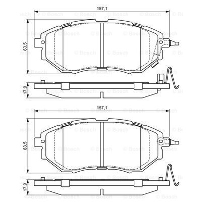 Слика на плочки BOSCH 0 986 494 679 за Subaru Forester (SJ) 2.0 XT - 241 коњи бензин