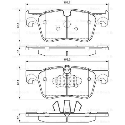 Слика на плочки BOSCH 0 986 494 695 за Citroen C4 Grand Picasso 2 1.6 VTi 120 - 120 коњи бензин