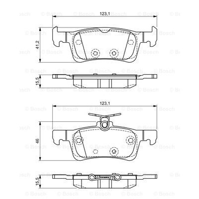 Слика на плочки BOSCH 0 986 494 715 за Peugeot 308 SW (T9) 1.5 BlueHDi 130 - 131 коњи дизел