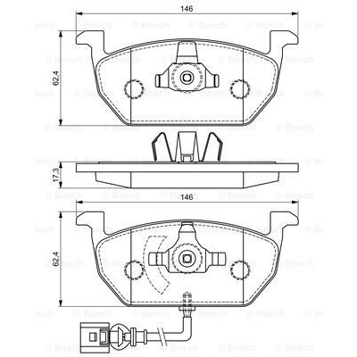 Слика на плочки BOSCH 0 986 494 721 за Seat Leon (5F1) 1.4 TSI - 150 коњи бензин