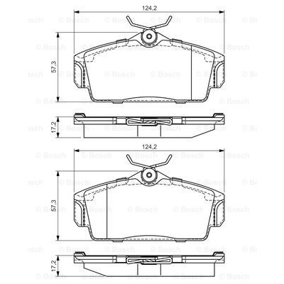 Слика на плочки BOSCH 0 986 495 070 за Nissan Pulsar Saloon (N16) 2.2 dCi - 136 коњи дизел