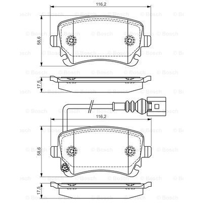 Слика на плочки BOSCH 0 986 495 094 за VW Multivan 5 2.0 TDI - 140 коњи дизел