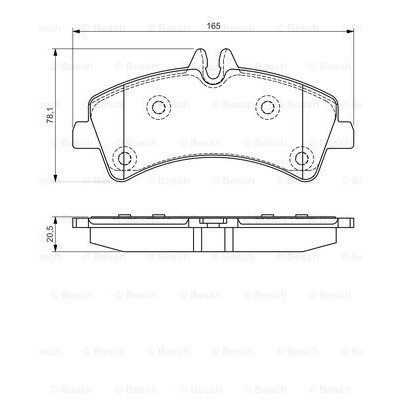 Слика на плочки BOSCH 0 986 495 099 за VW Crafter 30-50 box (2E) 2.5 TDI - 163 коњи дизел