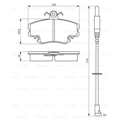 Слика на плочки BOSCH 0 986 495 212 за Peugeot 309 Hatchback 1.9 D - 64 коњи дизел