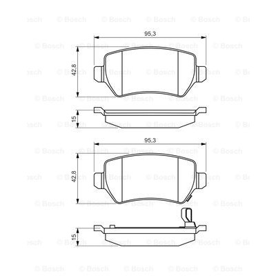 Слика на плочки BOSCH 0 986 495 218 за Kia Venga (YN) 1.6 CRDi 115 - 116 коњи дизел