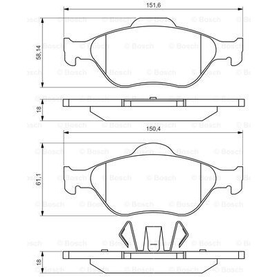 Слика на плочки BOSCH 0 986 495 220 за Ford Fiesta MK 4 (ja,jb) 1.6 16V Sport - 103 коњи бензин