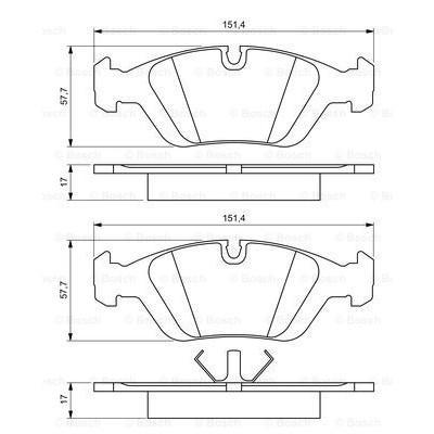 Слика на плочки BOSCH 0 986 495 229 за BMW 3 Cabrio E36 318 i - 115 коњи бензин