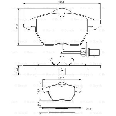 Слика на плочки BOSCH 0 986 495 232 за Audi A4 Avant (8ED, B7) 2.5 TDI - 163 коњи дизел