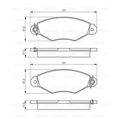 Слика на плочки BOSCH 0 986 495 235 за Nissan Kubistar Box 1.5 dCi - 57 коњи дизел